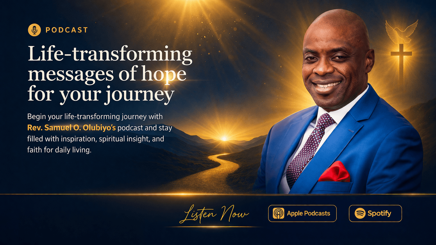 Life-transforming messages of hope for your journey podcast banner